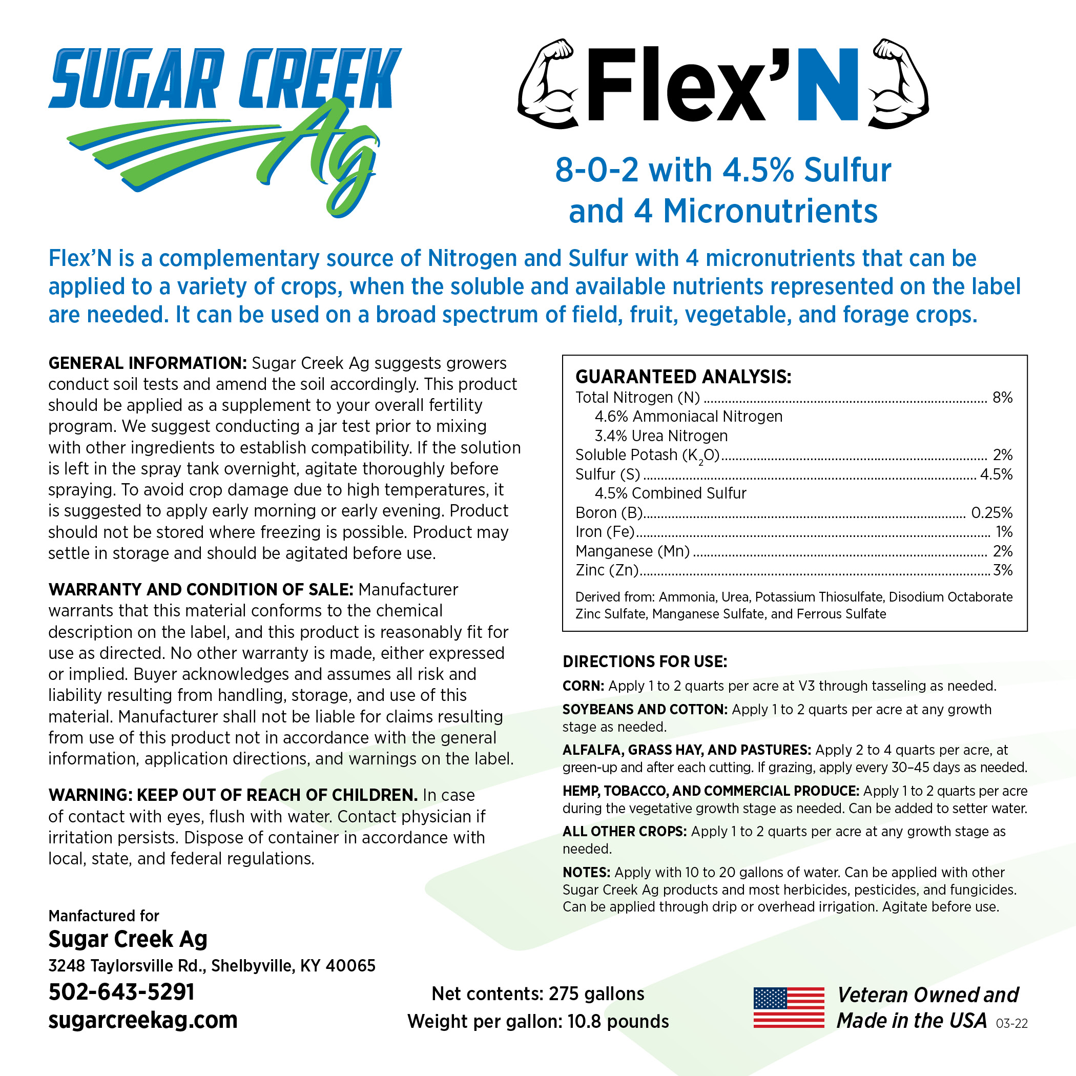 Flex'N label 275gal